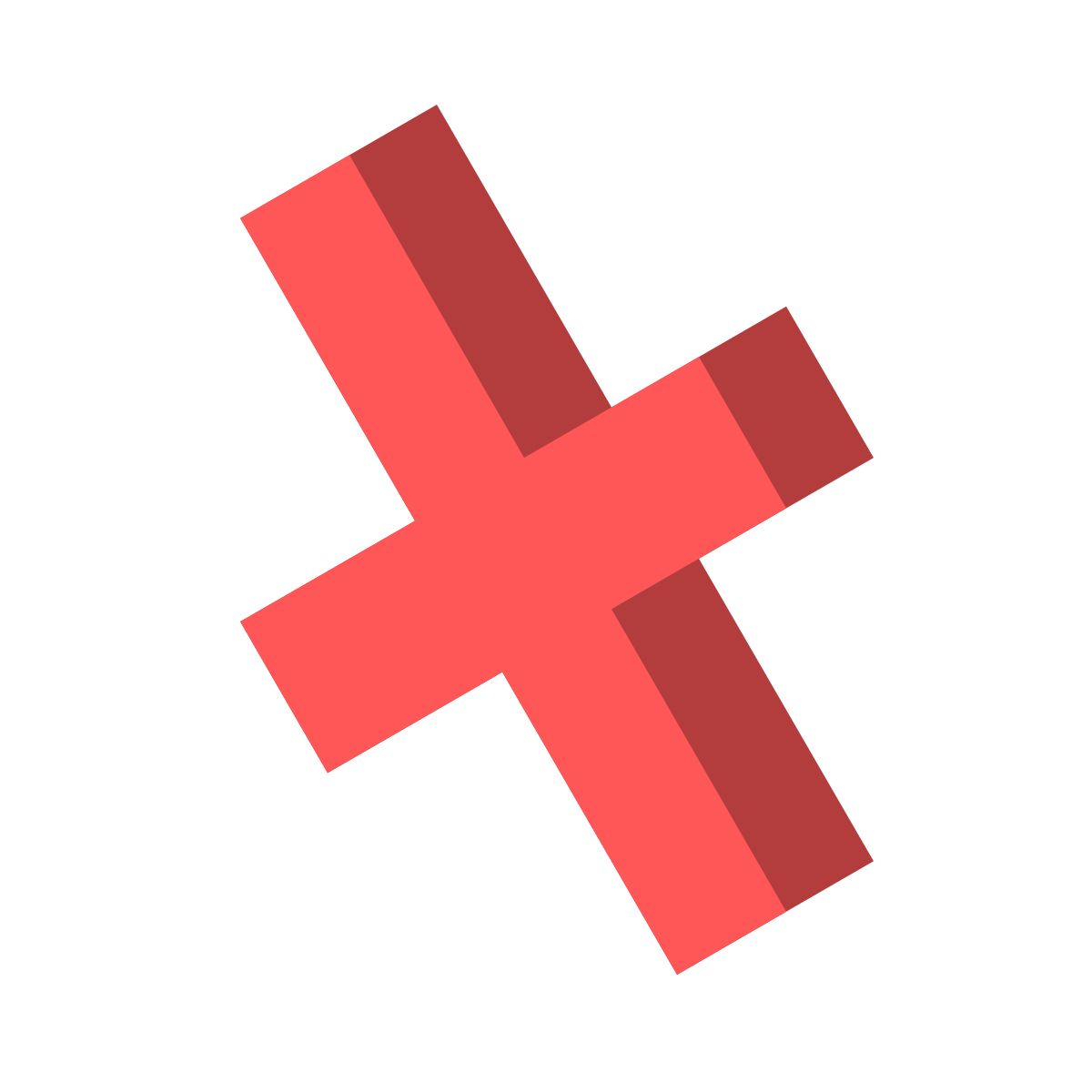 isometric color style delete sign icon