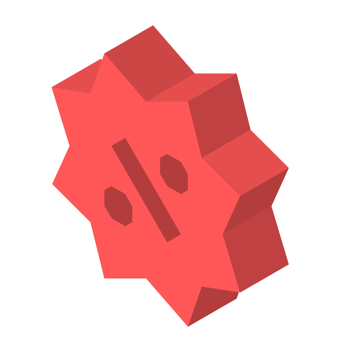 isometric color style discount icon