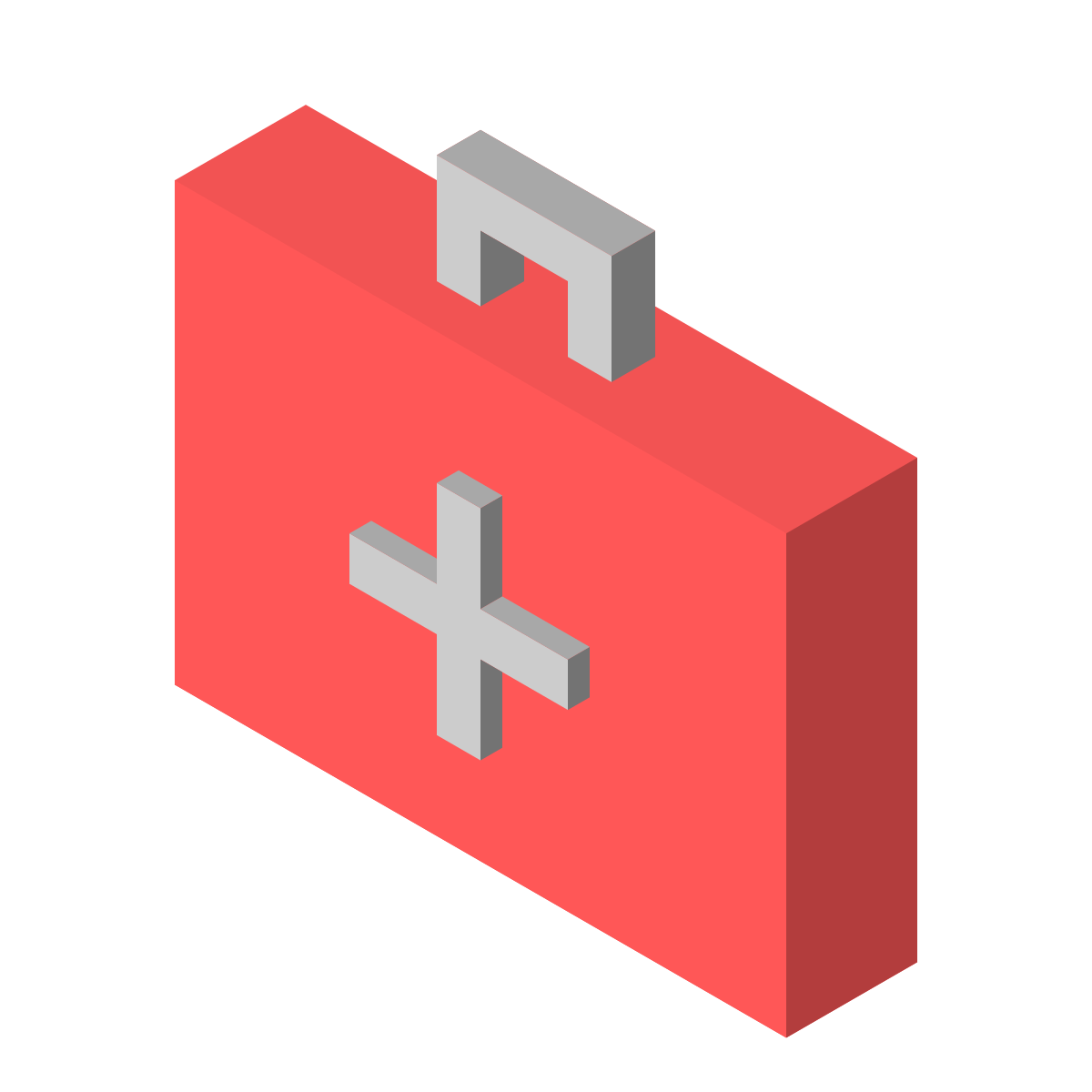 isometric color style doctors bag icon