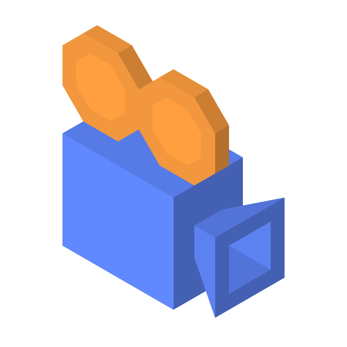 isometric color style documentary icon