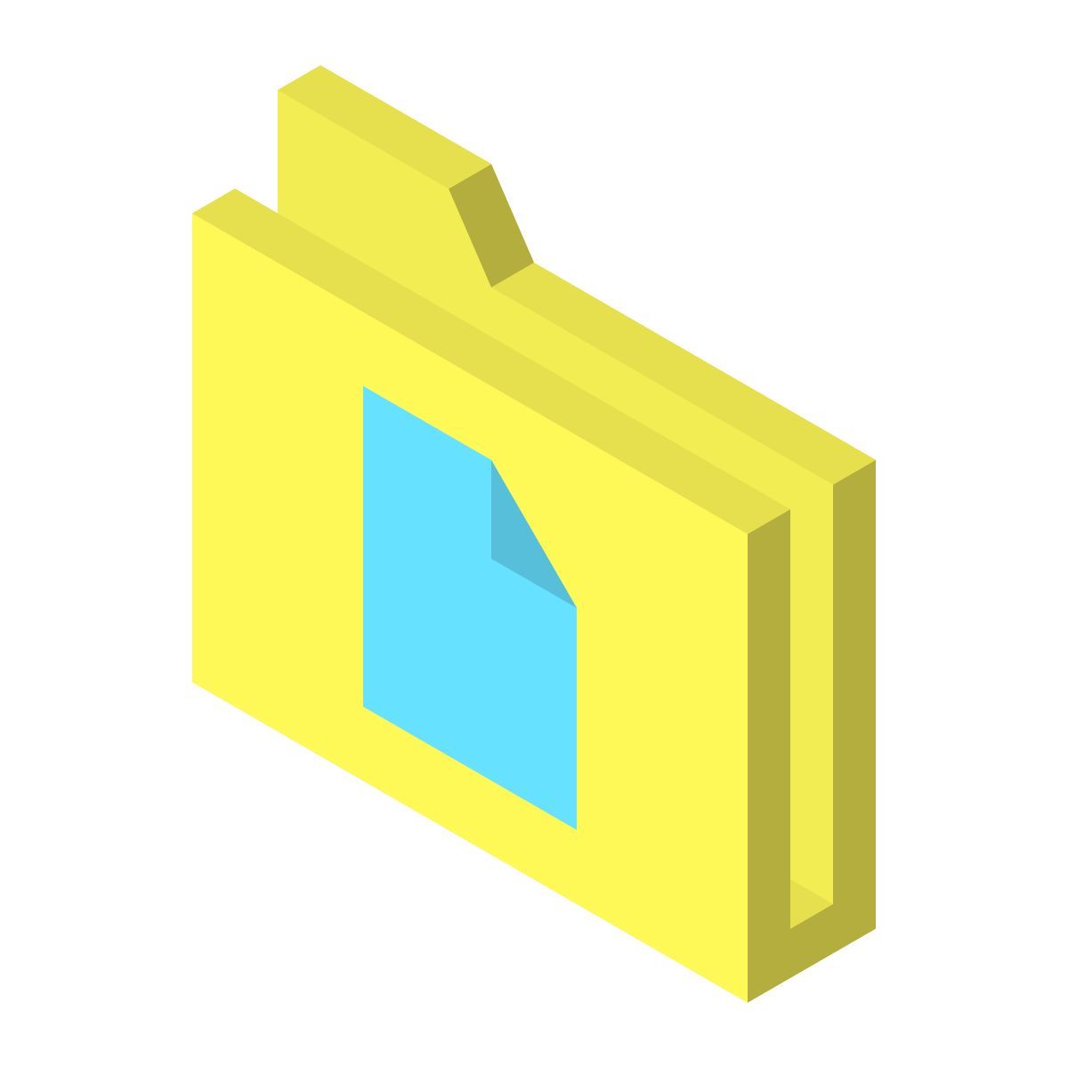 isometric color style carpeta de documentos icon