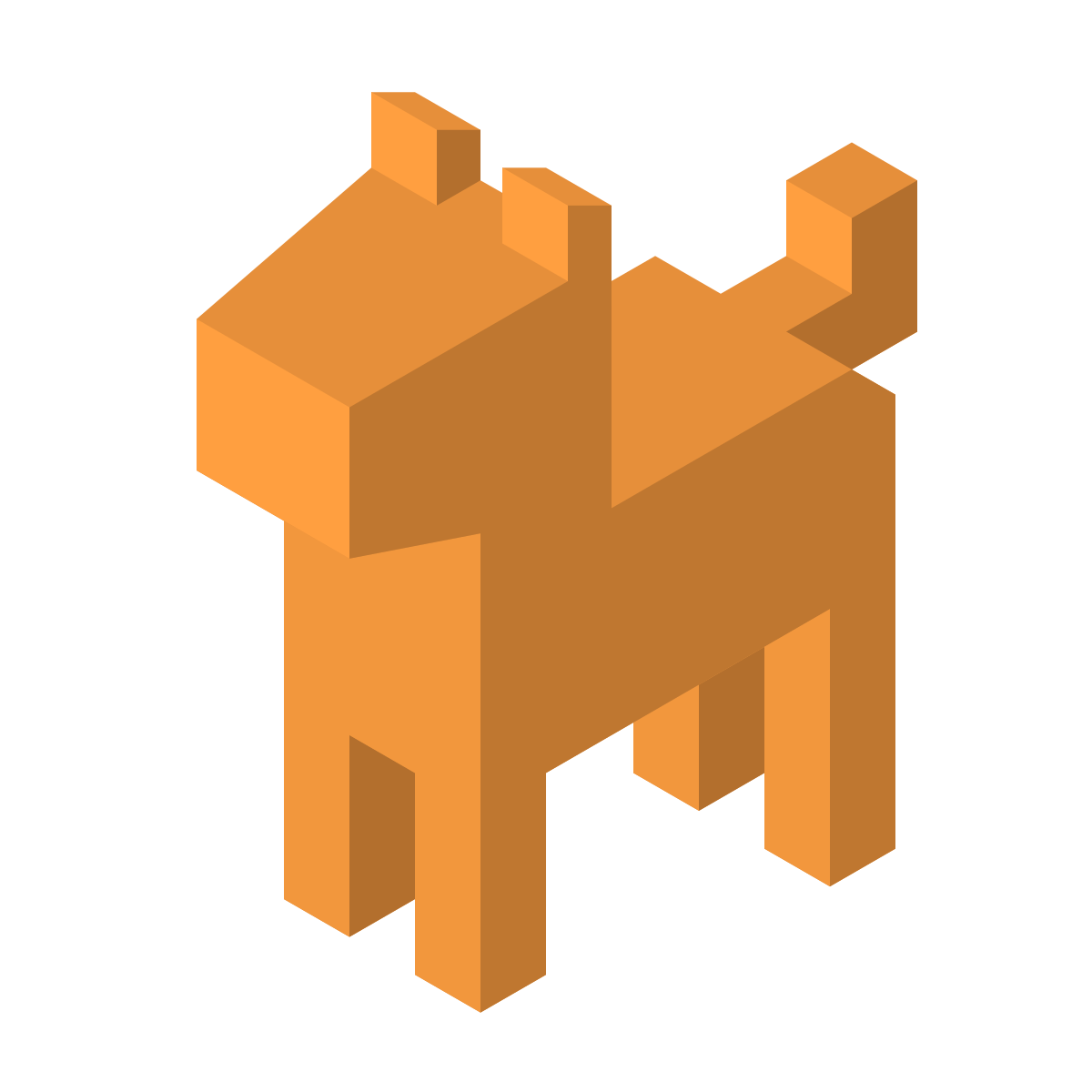 isometric color style dog icon