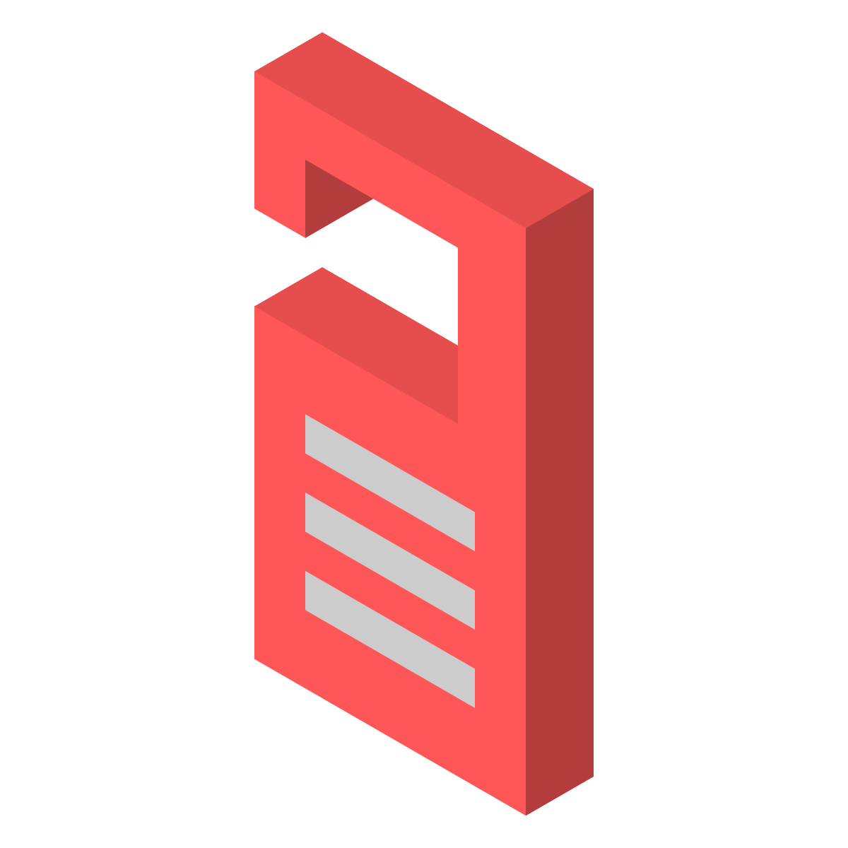 isometric color style door hanger icon