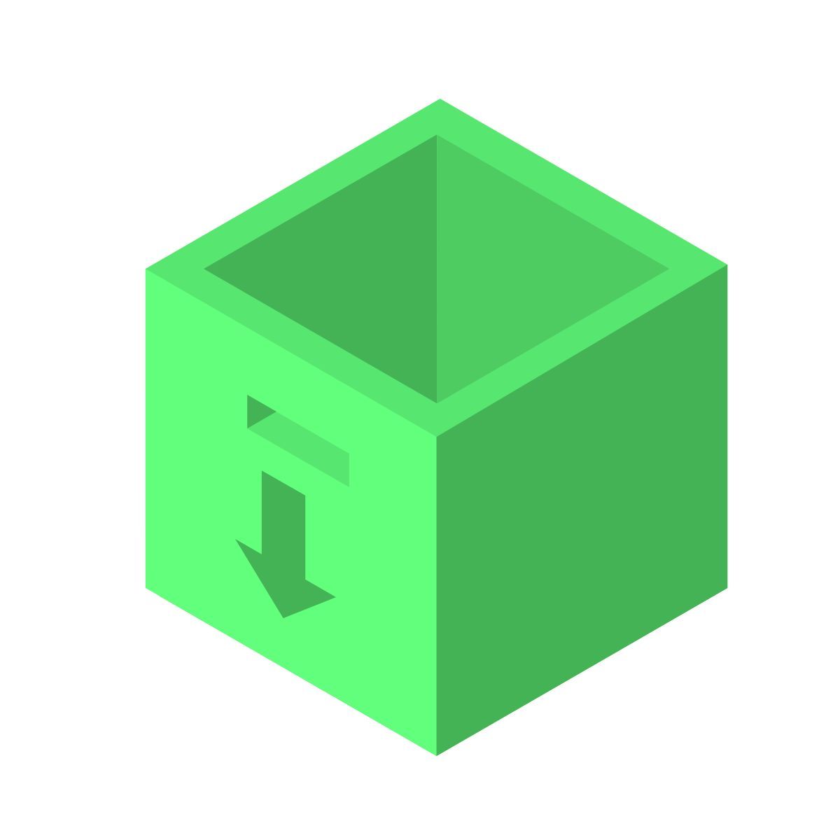 isometric color style downloads icon