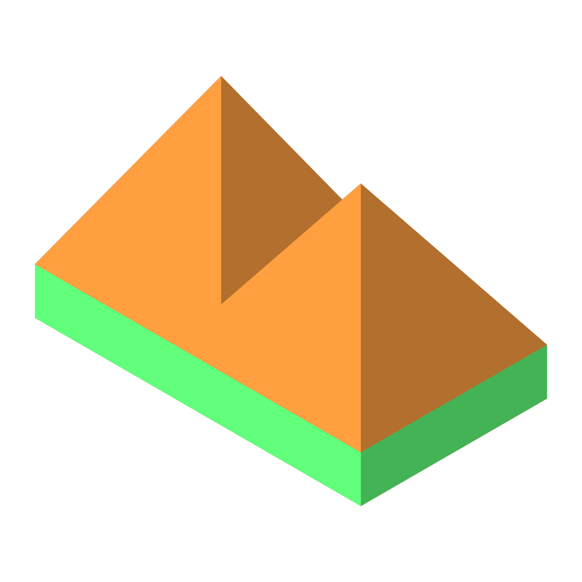 isometric color style earth element icon