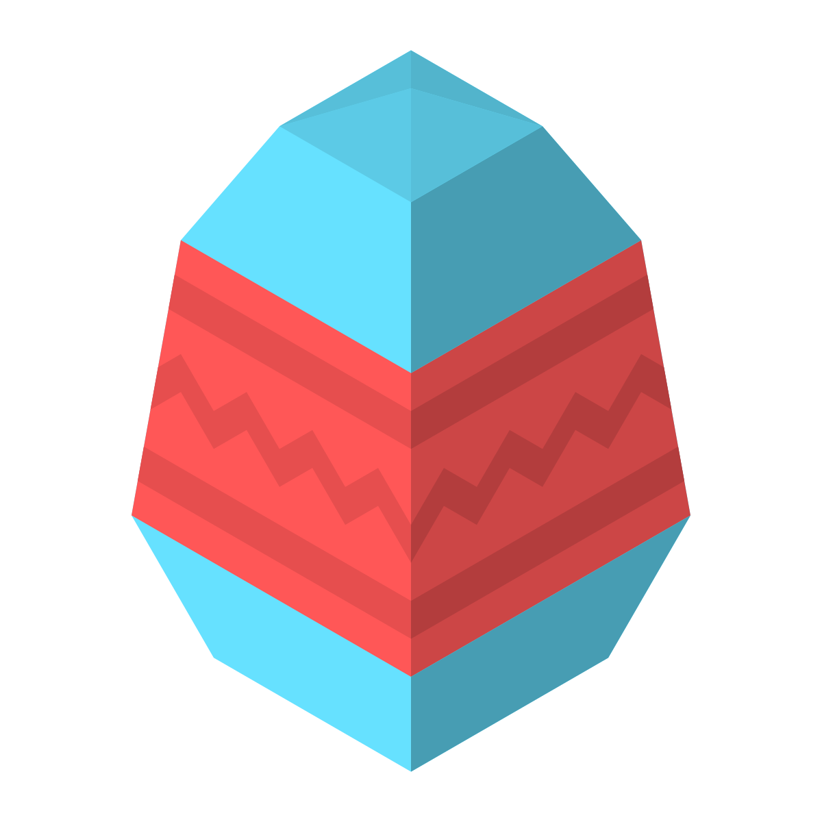 isometric color style easter egg icon