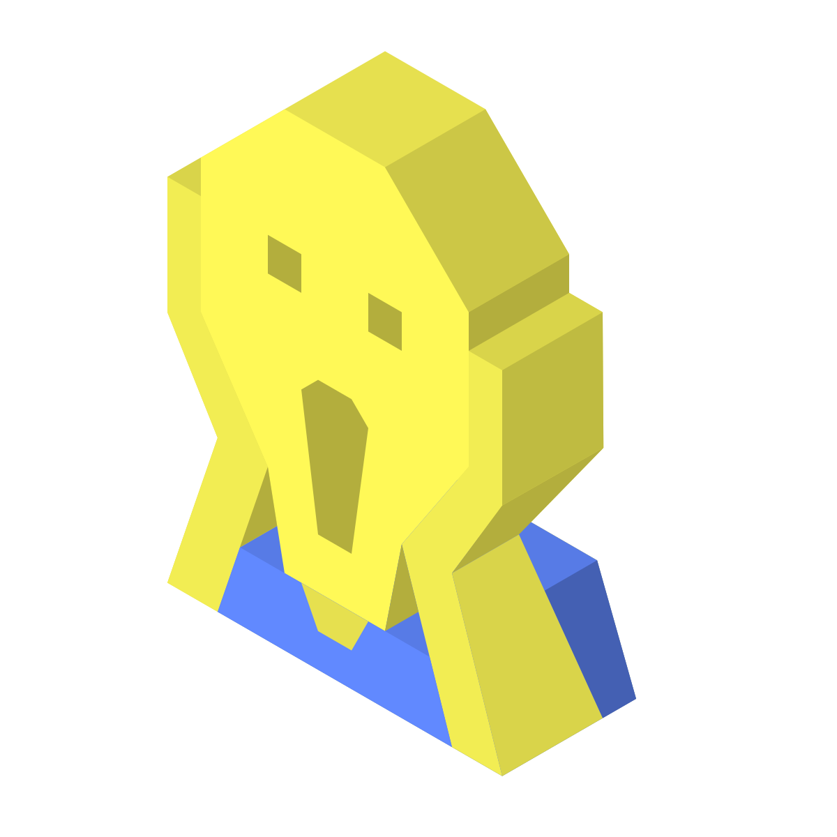 isometric color style edvard munch icon
