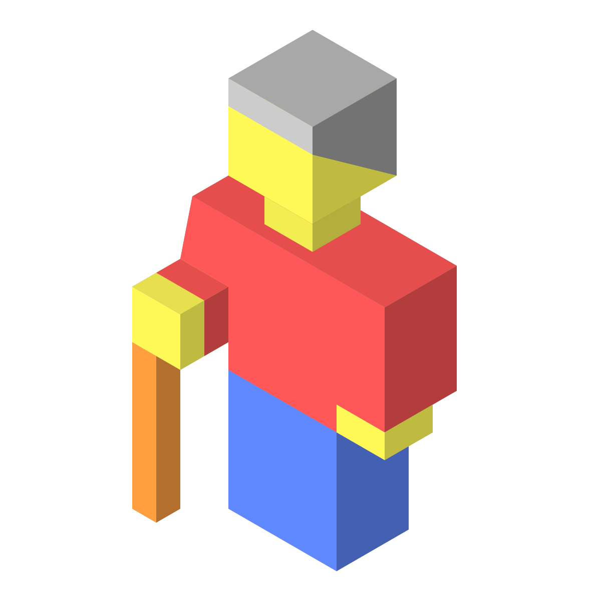 isometric color style elderly person icon