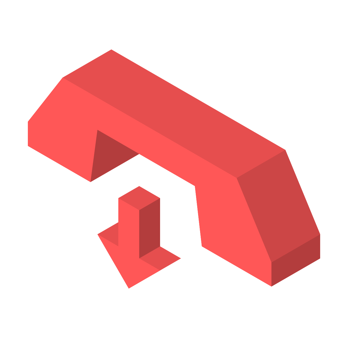 isometric color style end call icon