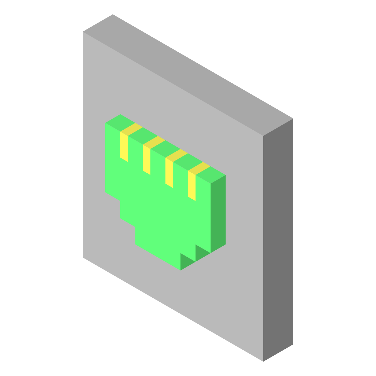 isometric color style ethernet on icon