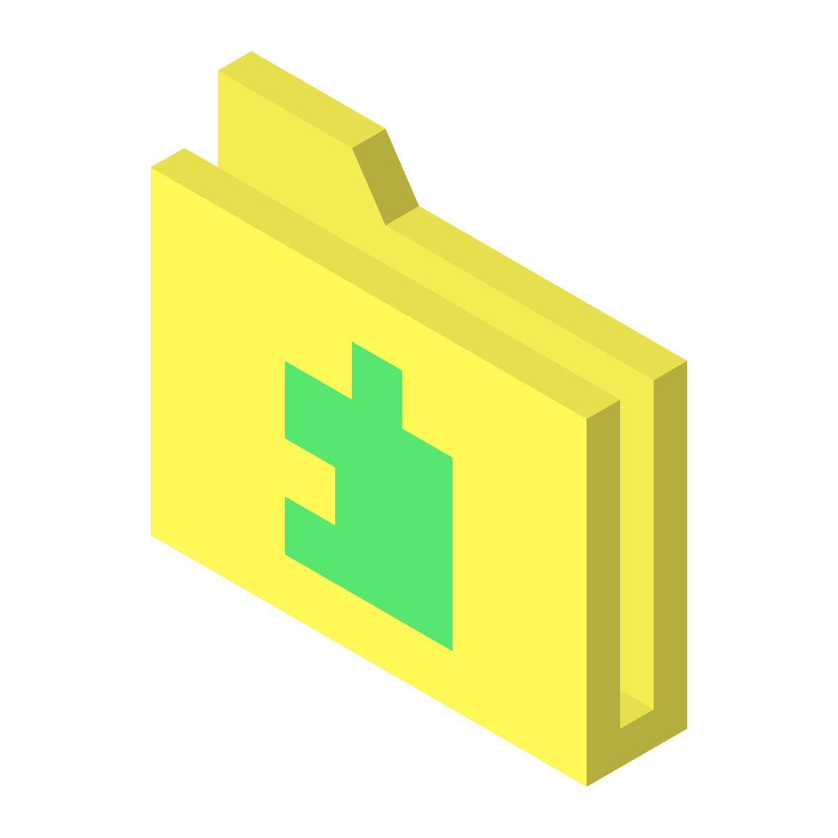isometric color style extensions folder icon