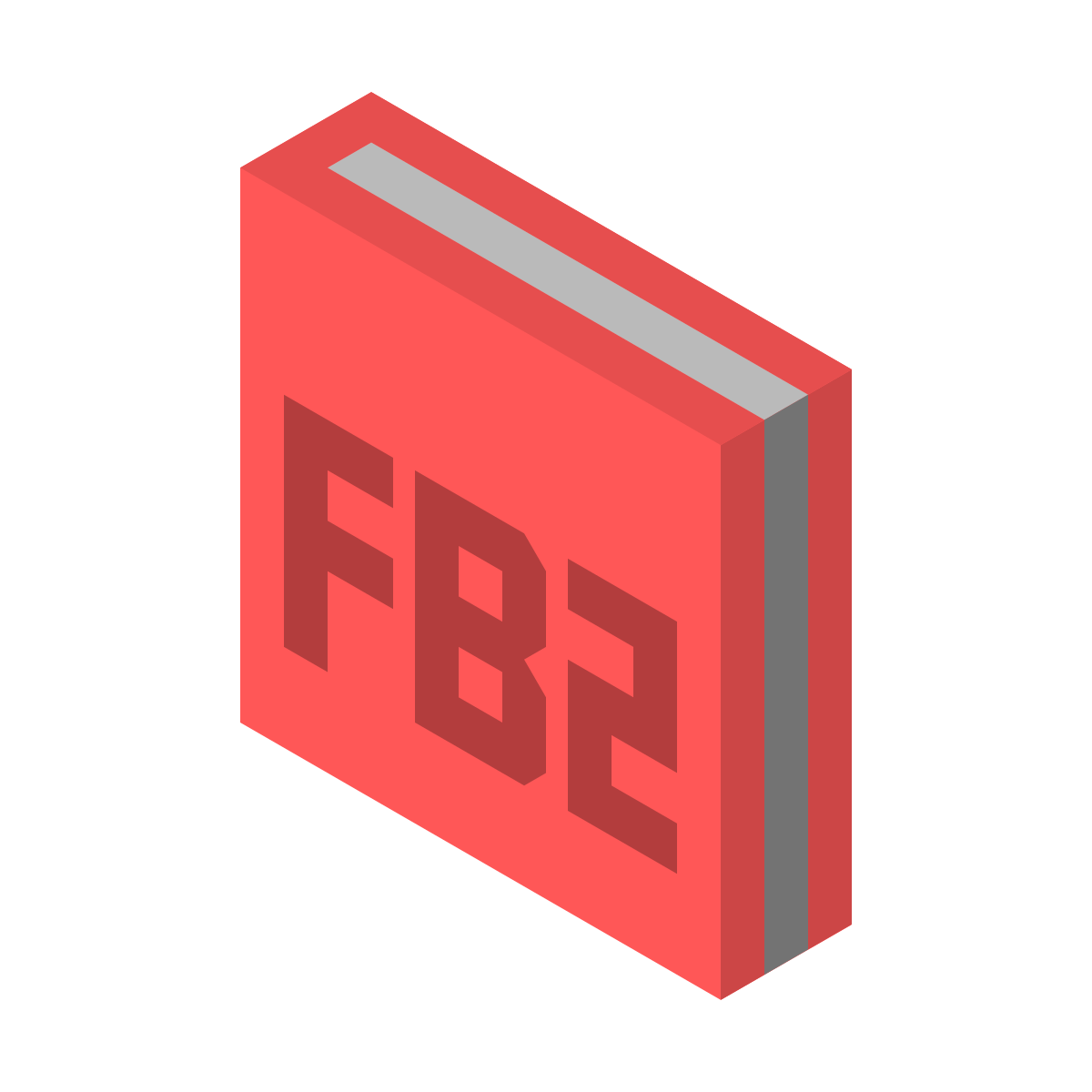 isometric color style fb2 icon