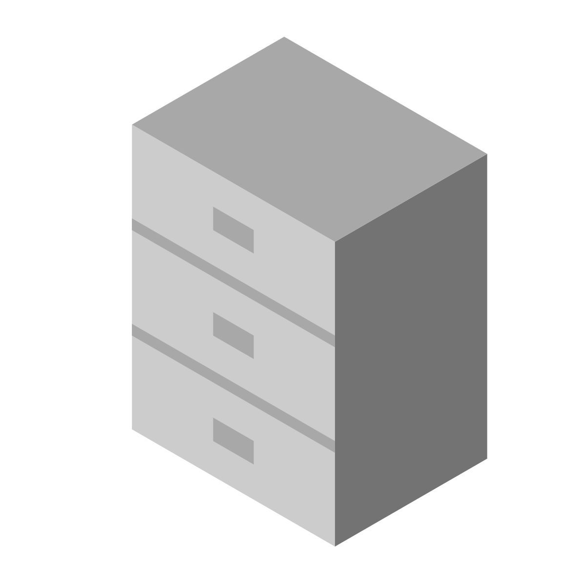 isometric color style filing cabinet icon