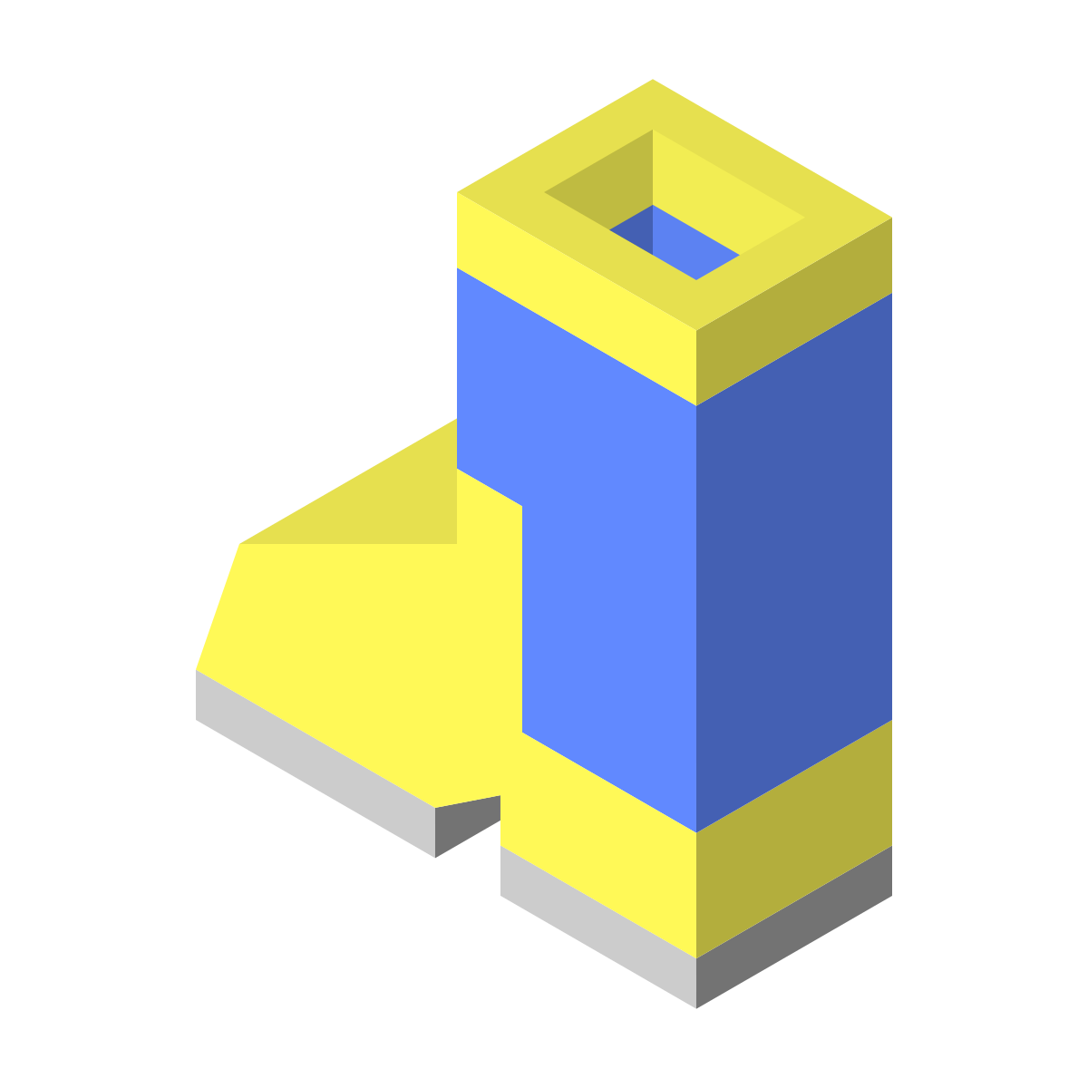 isometric color style fireman boots icon