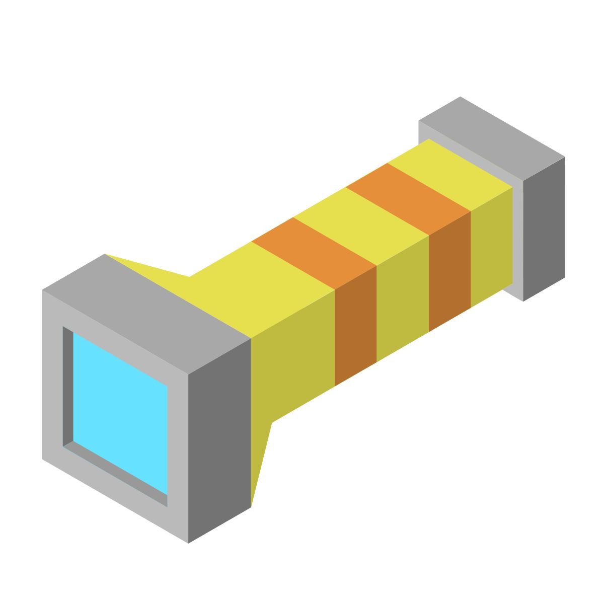 isometric color style 手电筒 icon