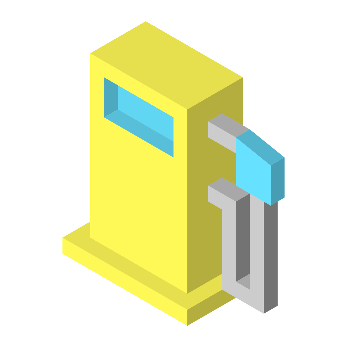 isometric color style gas station icon