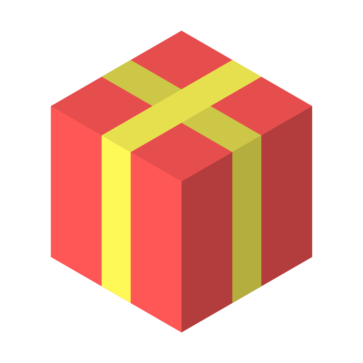 isometric color style gift icon