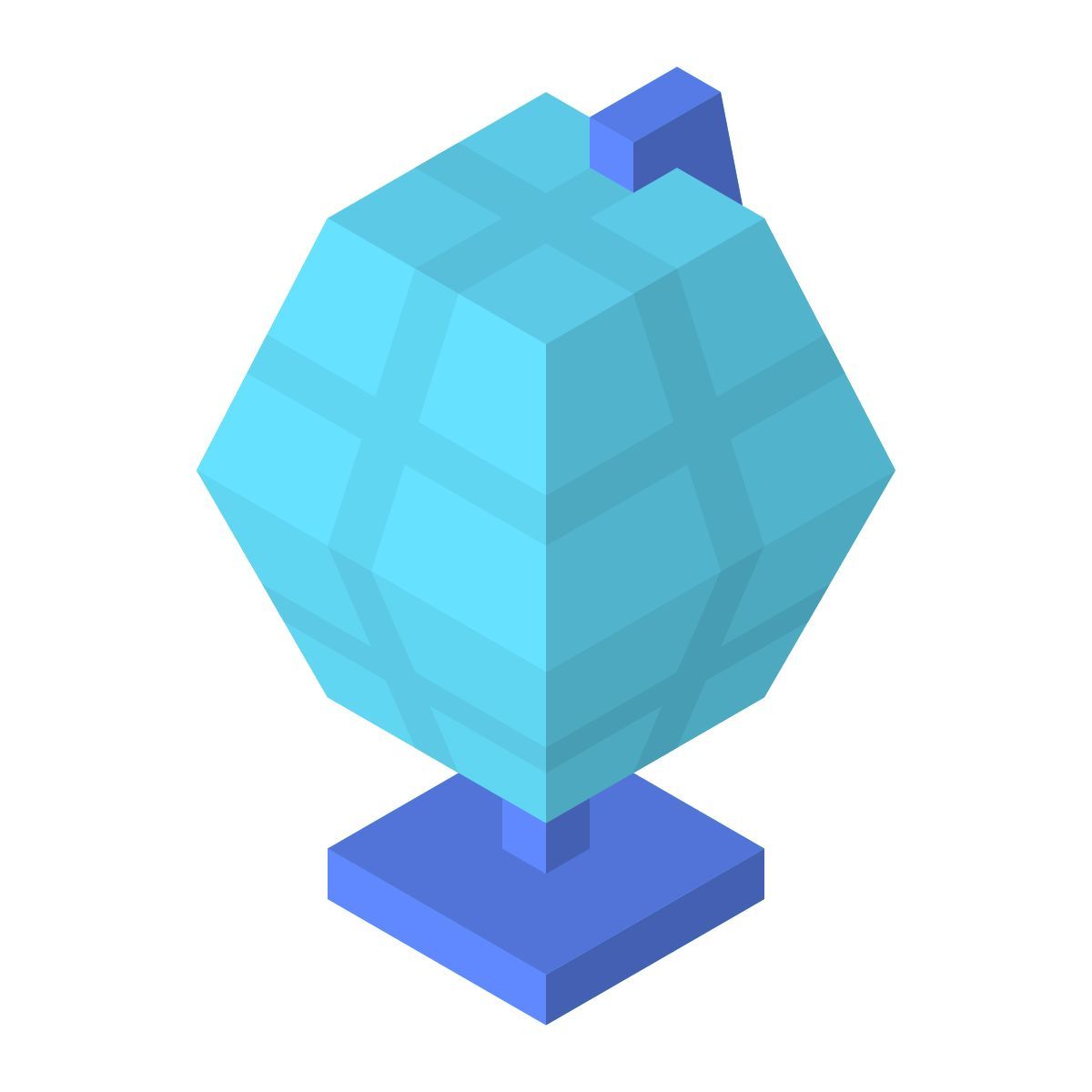isometric color style earth globe icon