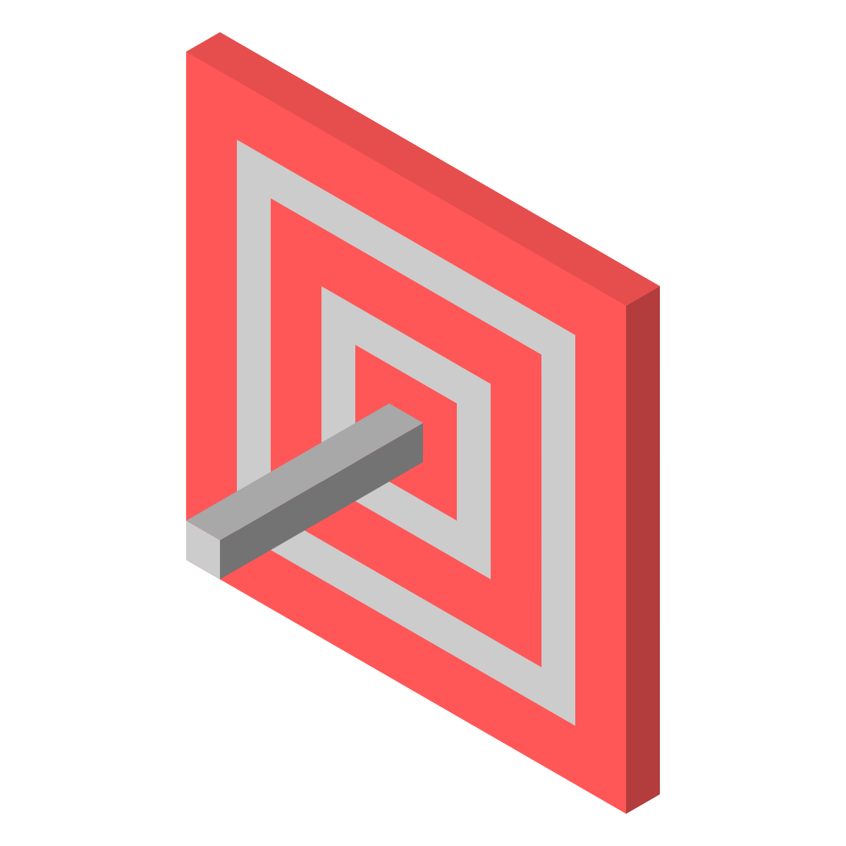 isometric color style goal icon