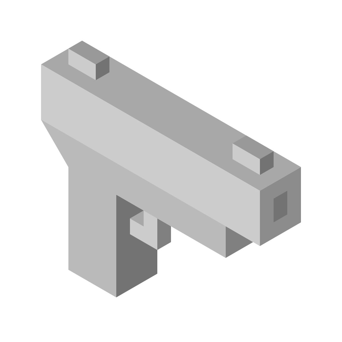 isometric color style gun icon