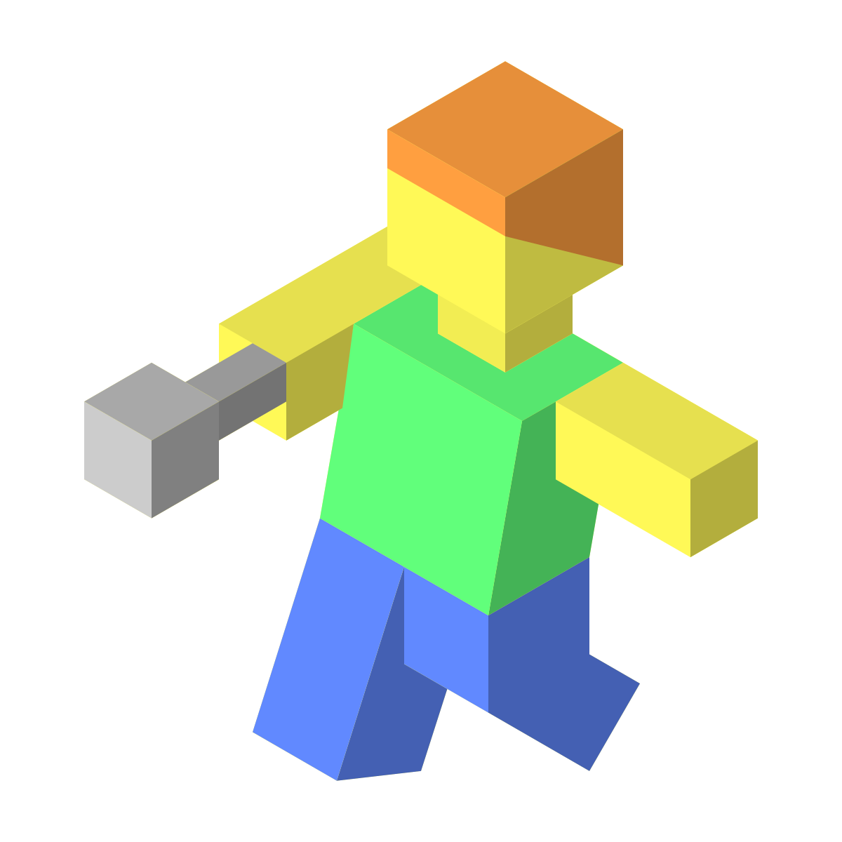 isometric color style hammer throw icon