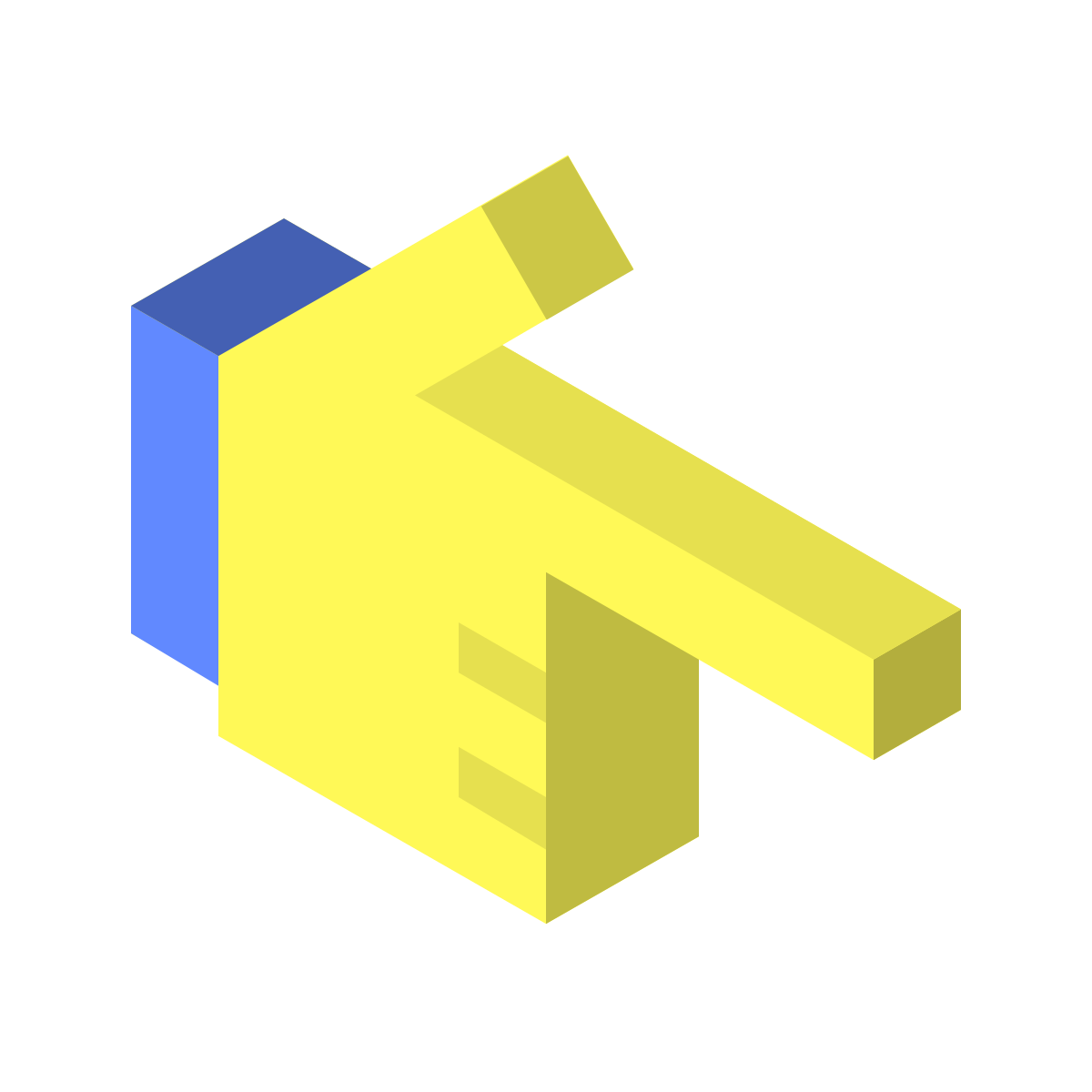 isometric color style hand right icon