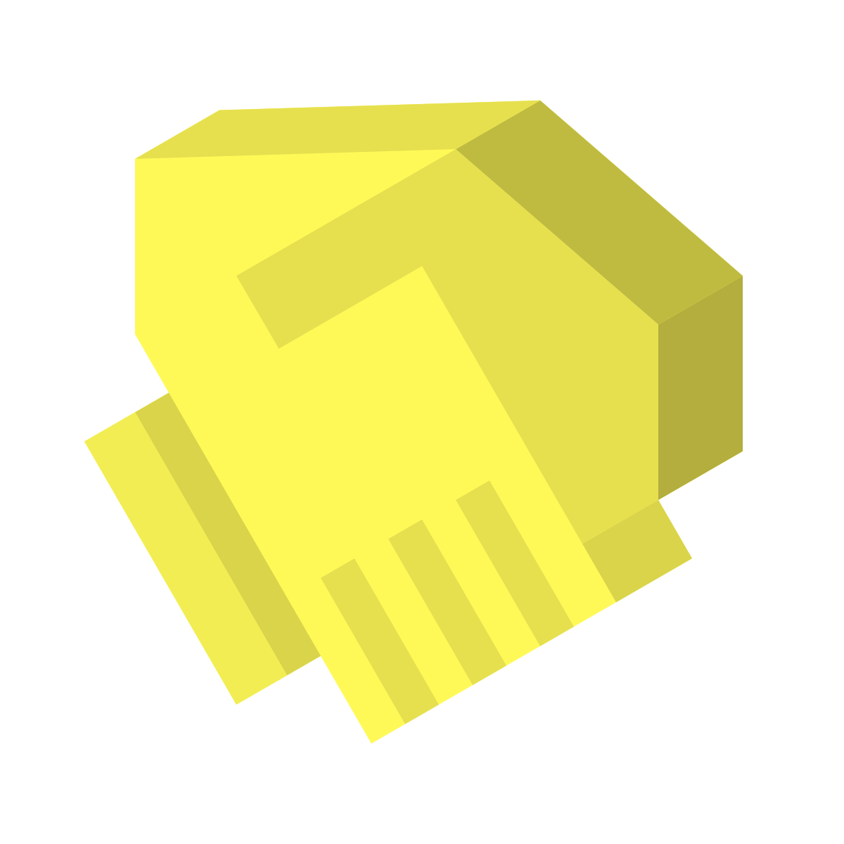 isometric color style handshake icon