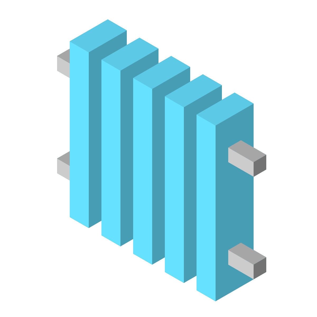 isometric color style heating radiator icon