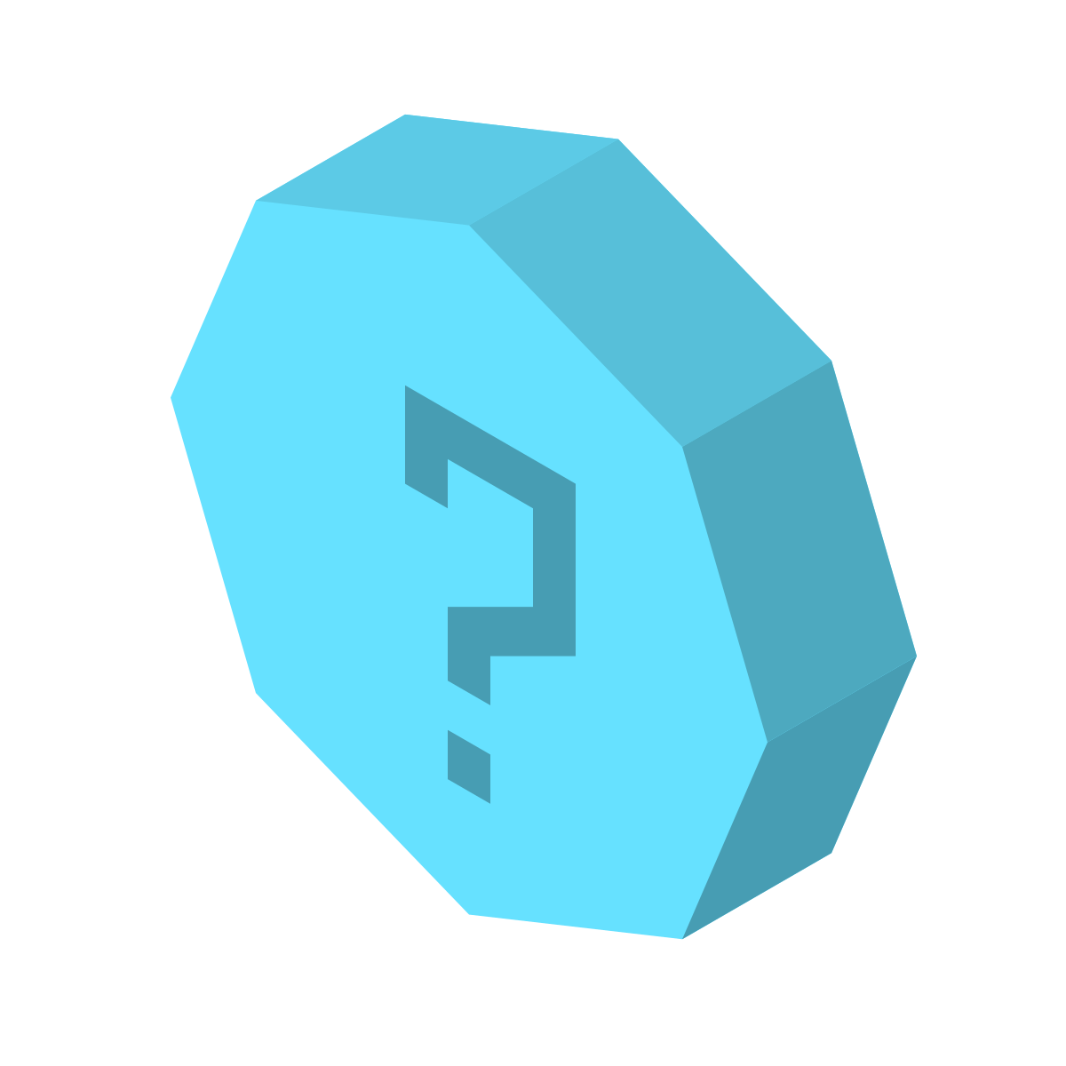 isometric color style help icon