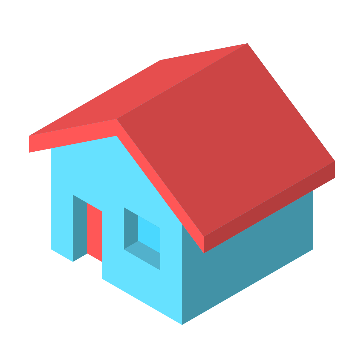 isometric color style home icon
