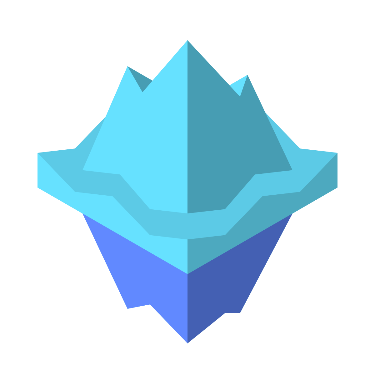 isometric color style iceberg icon