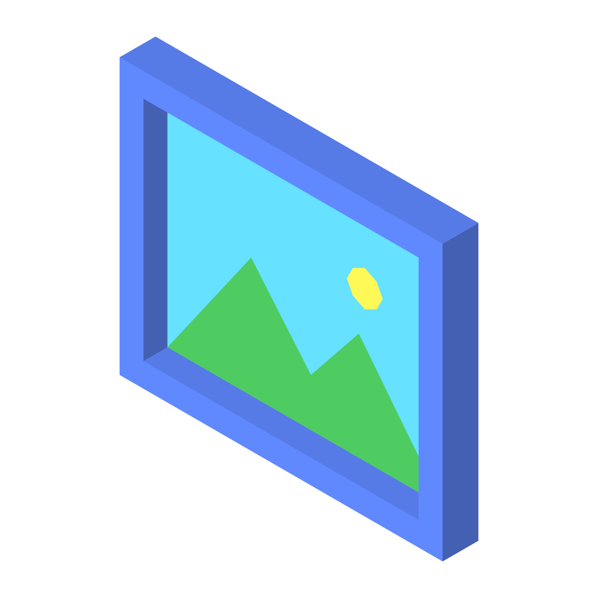 isometric color style image icon