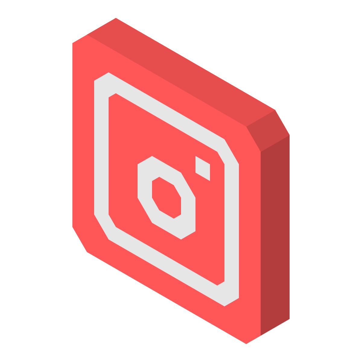 isometric color style instagram new icon