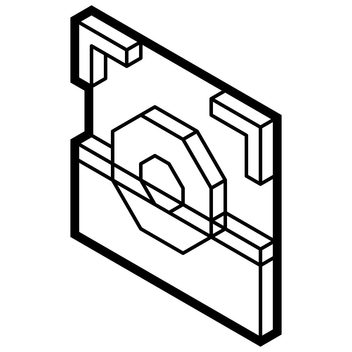 isometric color style escaneo del iris icon