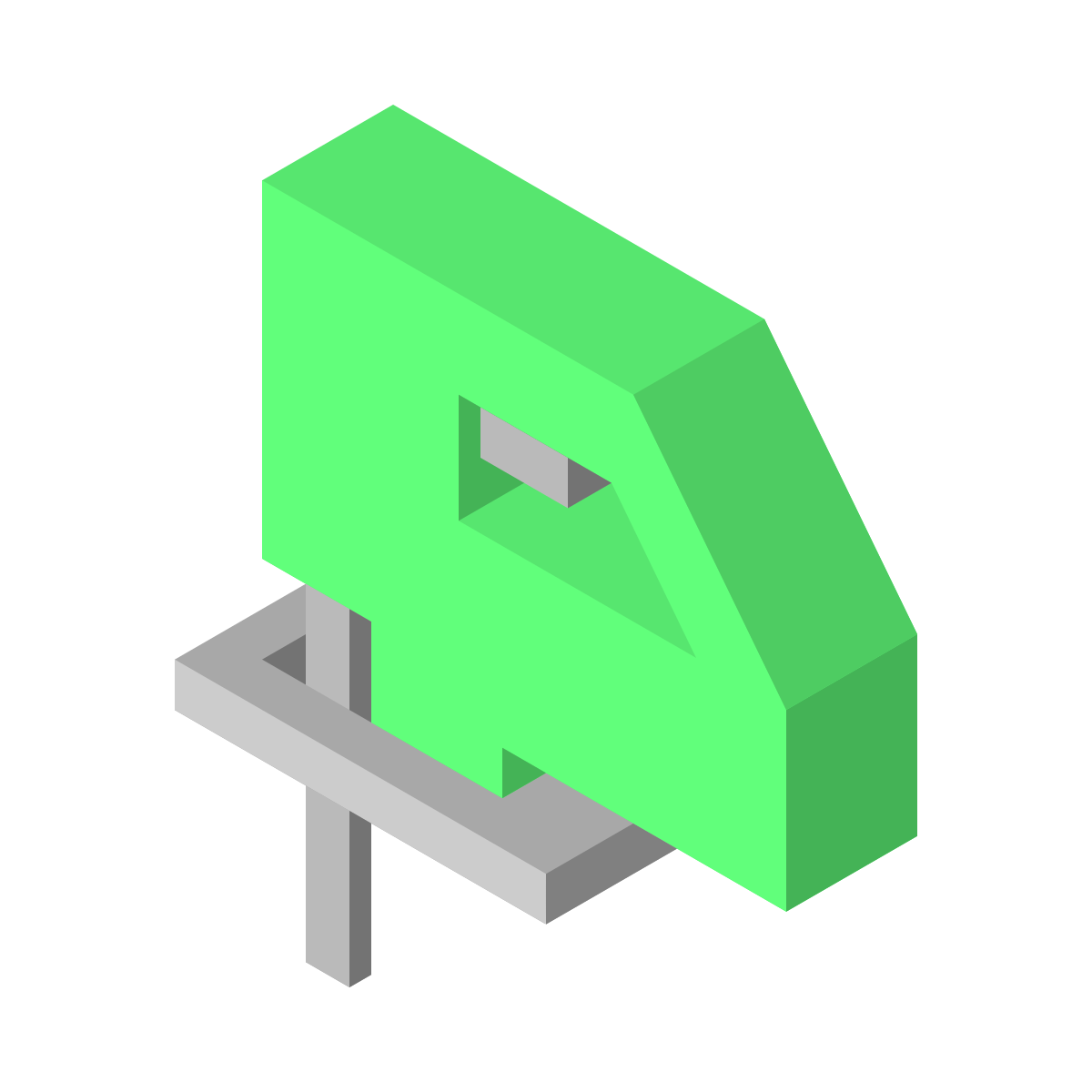 isometric color style jigsaw icon