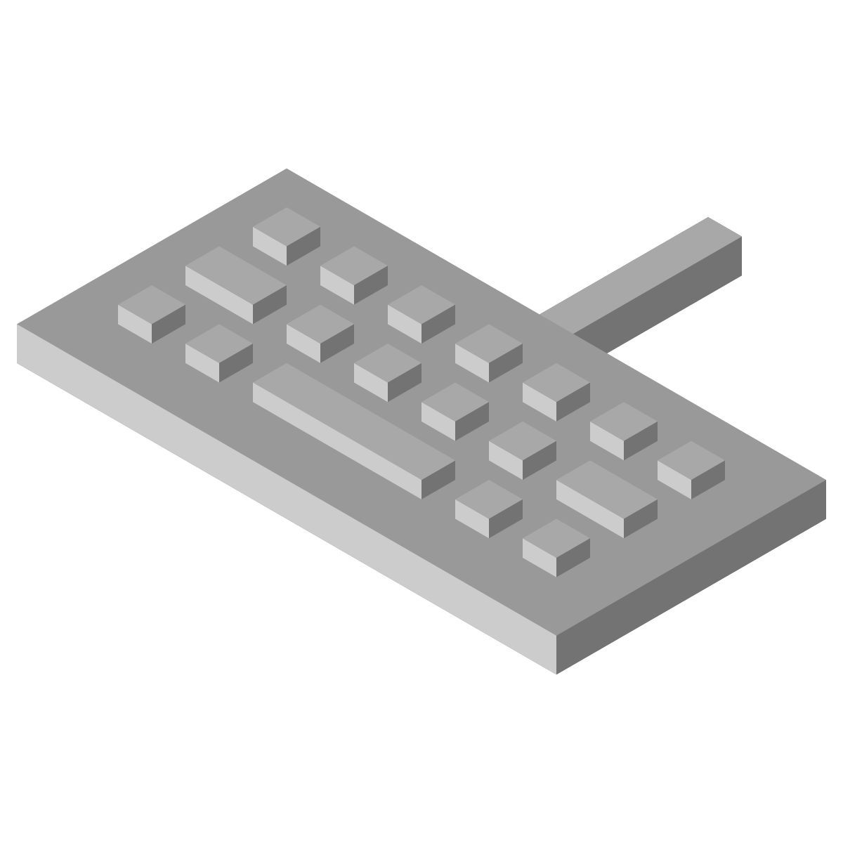 isometric color style teclado icon