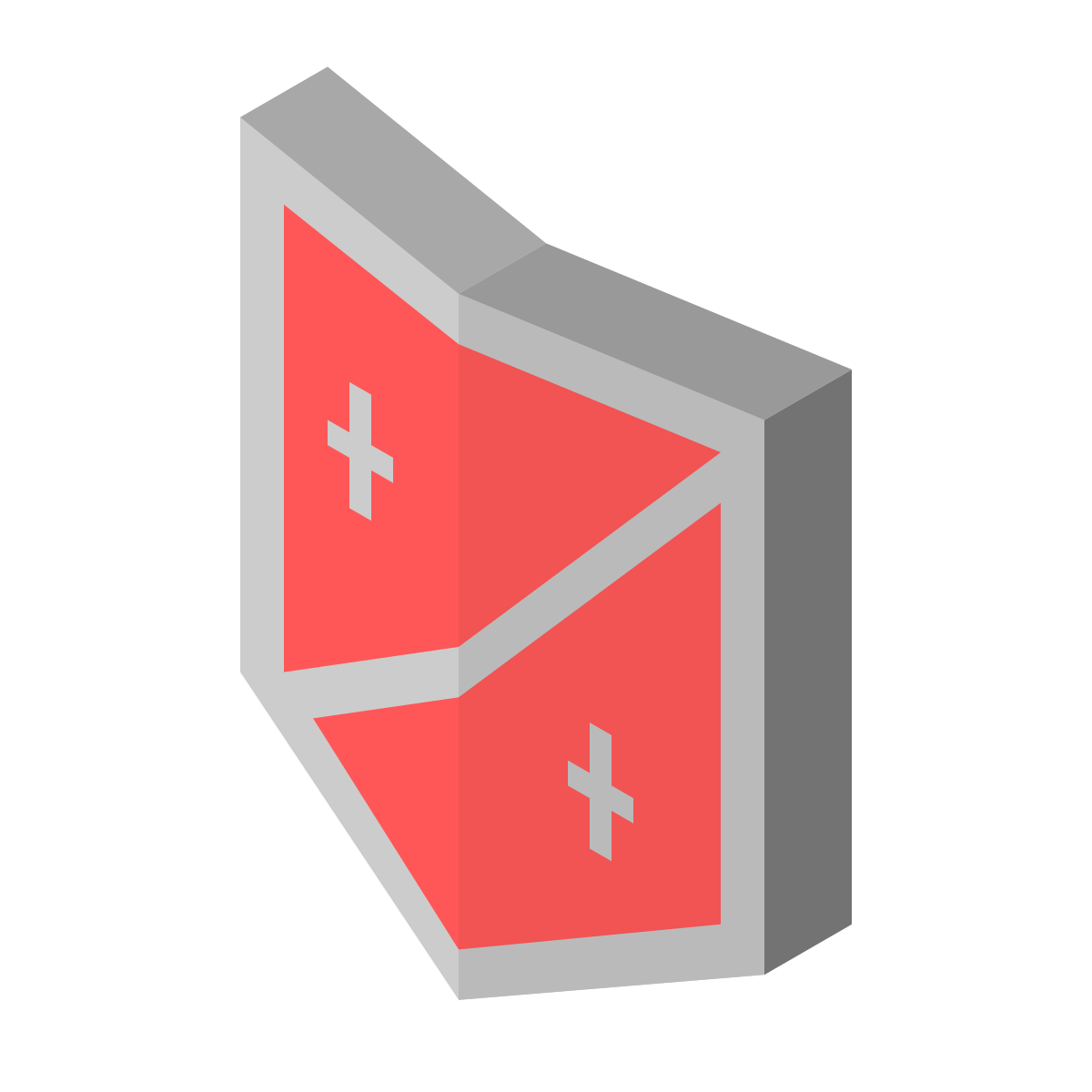 isometric color style knight shield icon