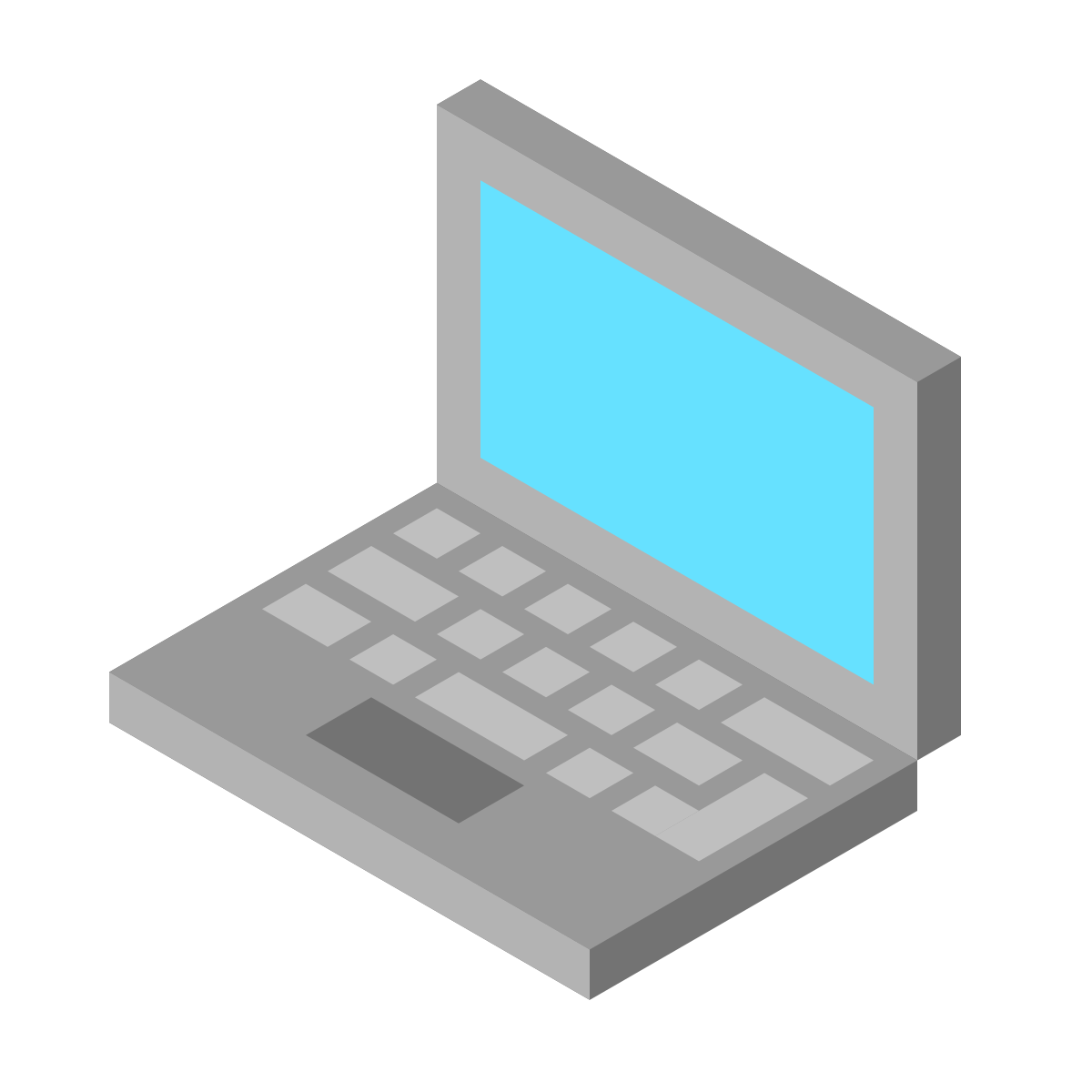 isometric color style laptop icon