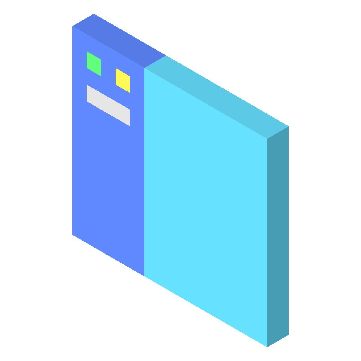 isometric color style barra di navigazione di sinistra icon