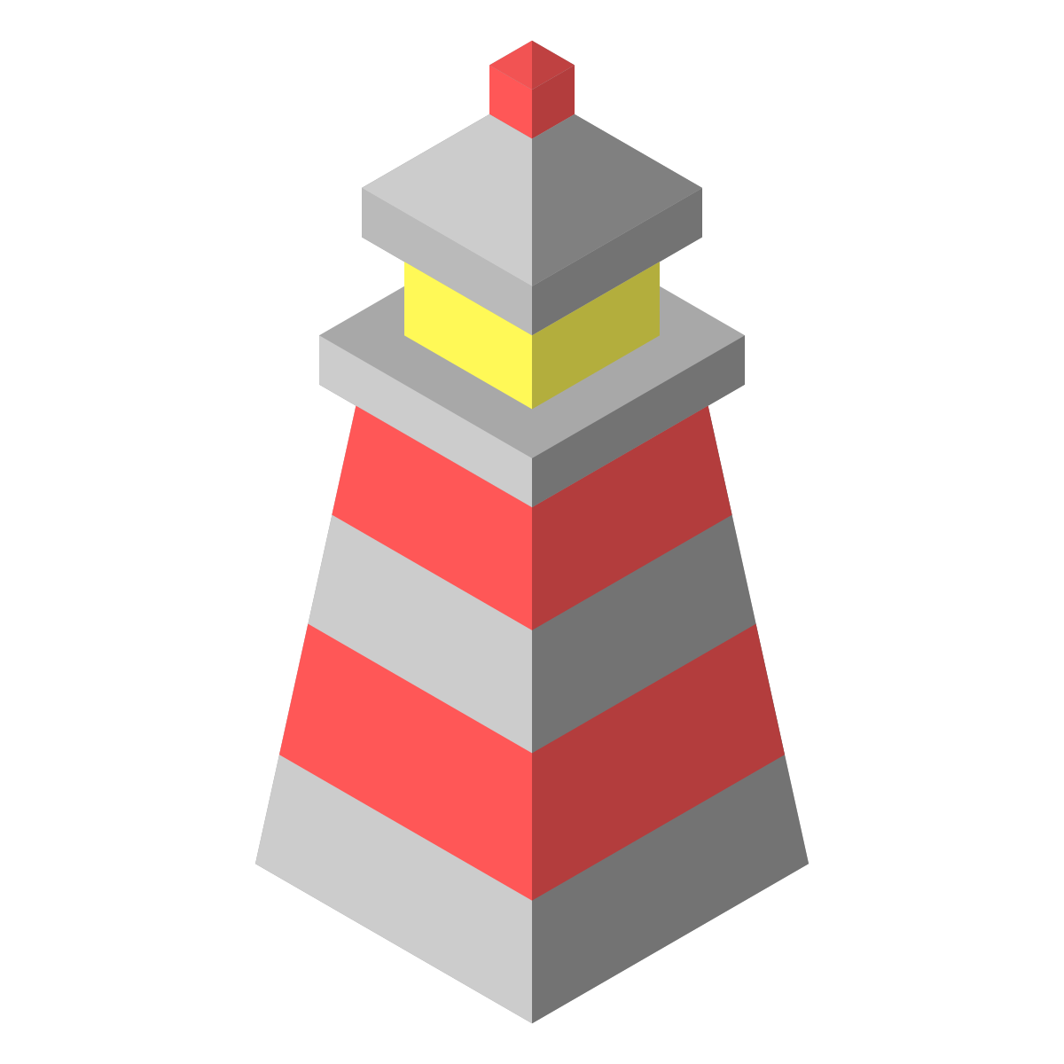 isometric color style lighthouse icon