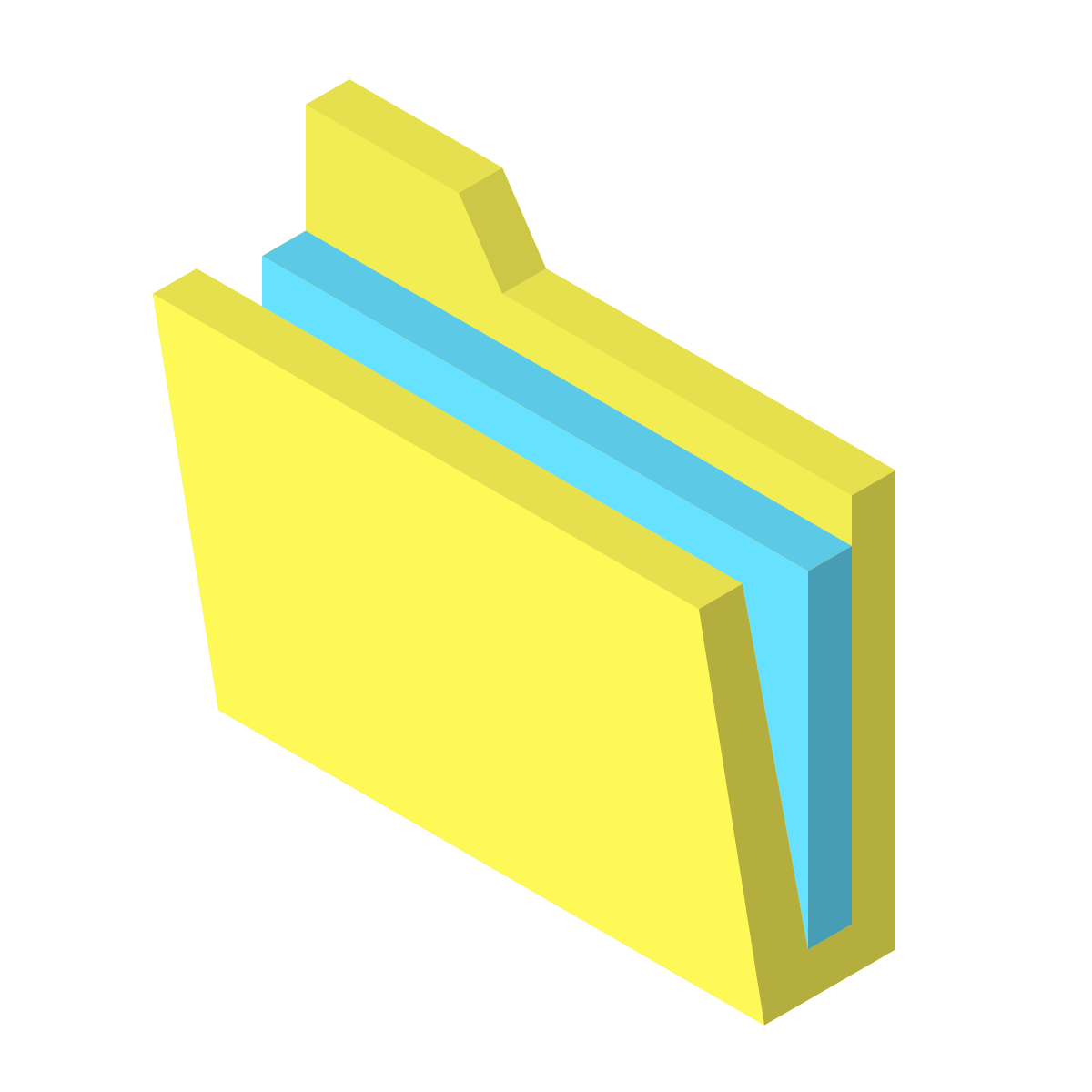 isometric color style live folder icon