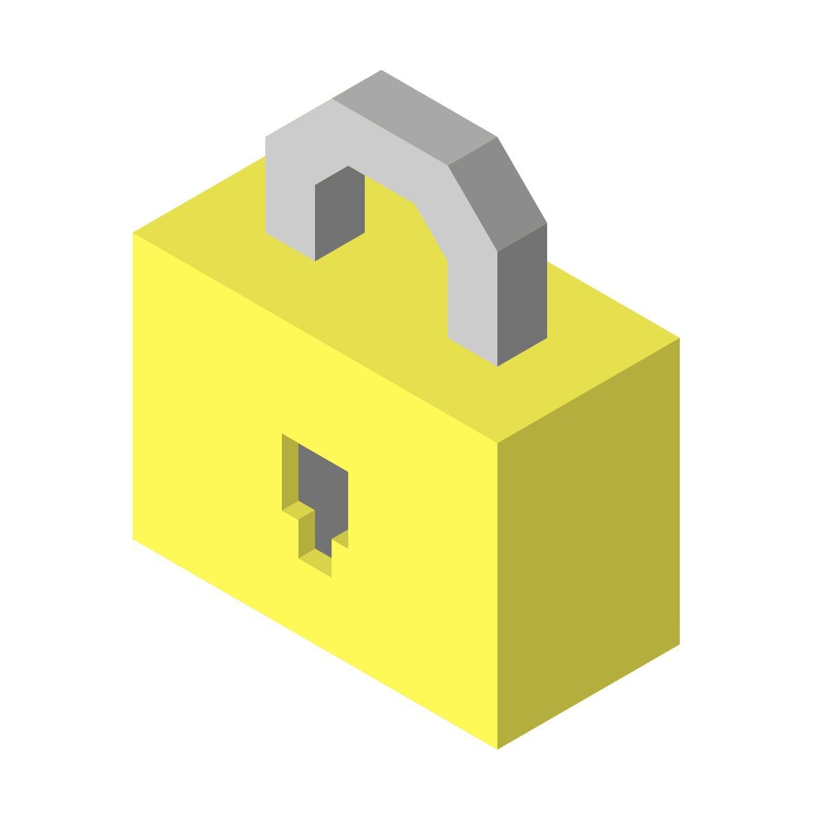 isometric color style cadenas icon