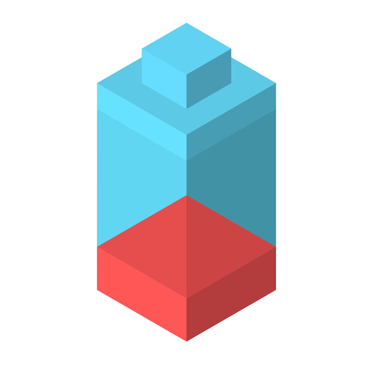 isometric color style low battery icon