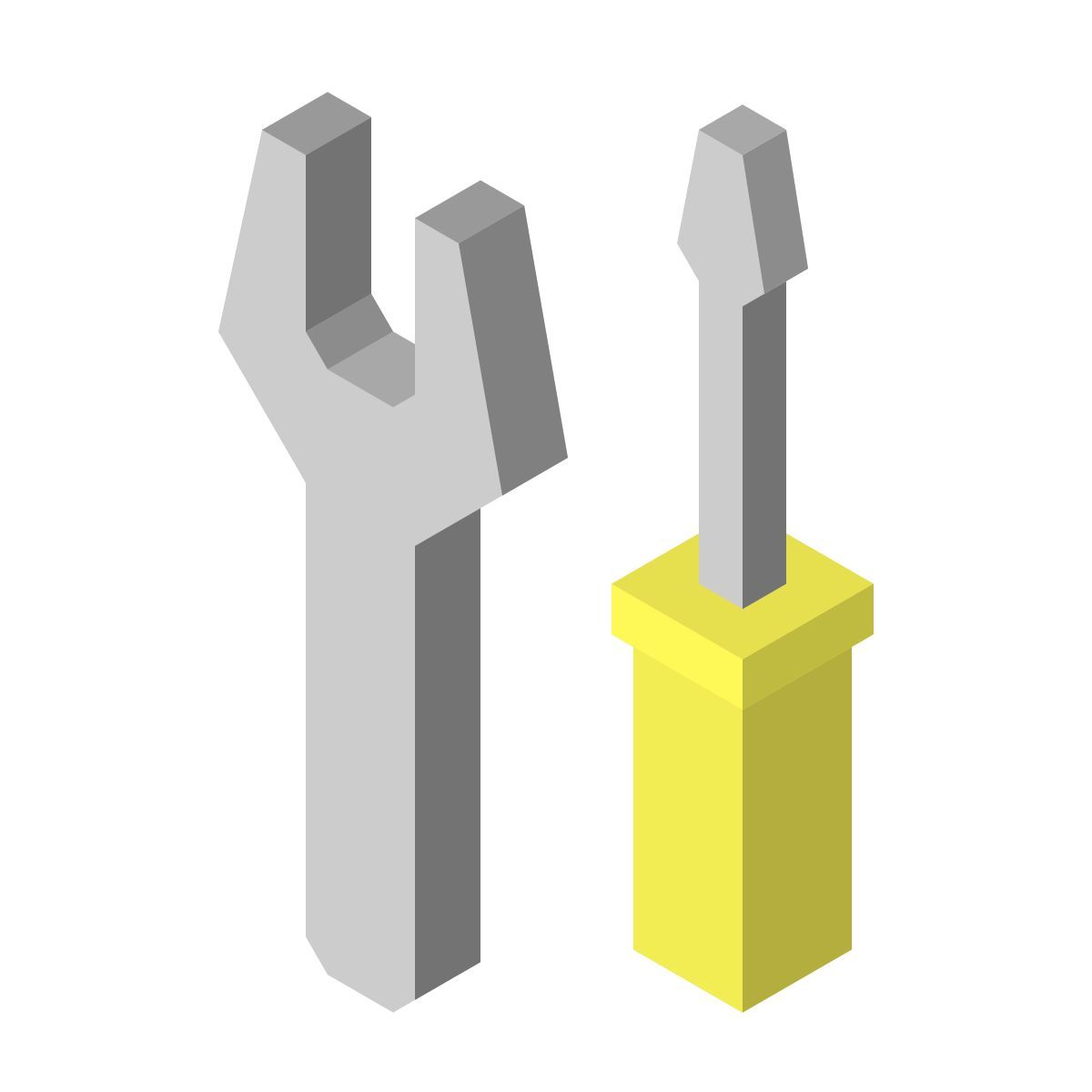 isometric color style tools icon
