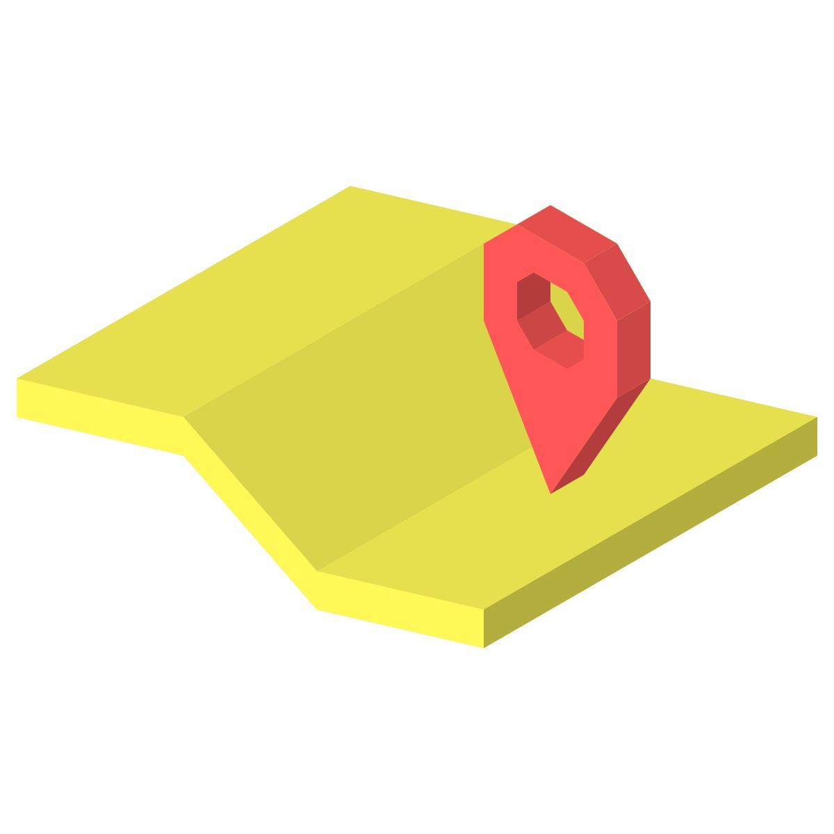 isometric color style 지도 마커 icon