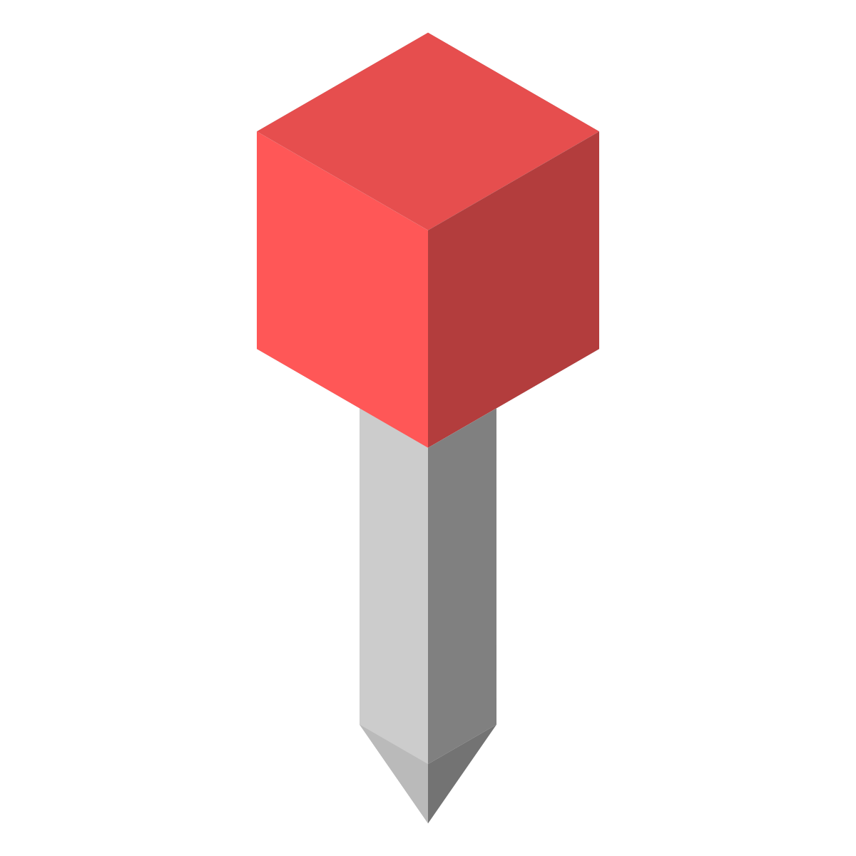 isometric color style map pin icon