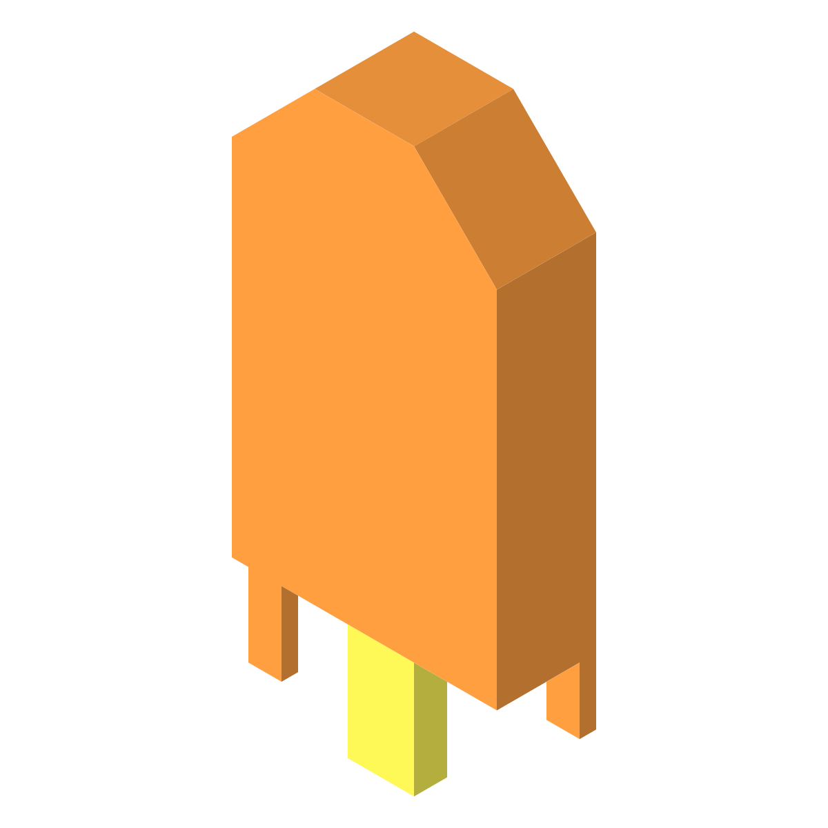 isometric color style melting ice cream icon