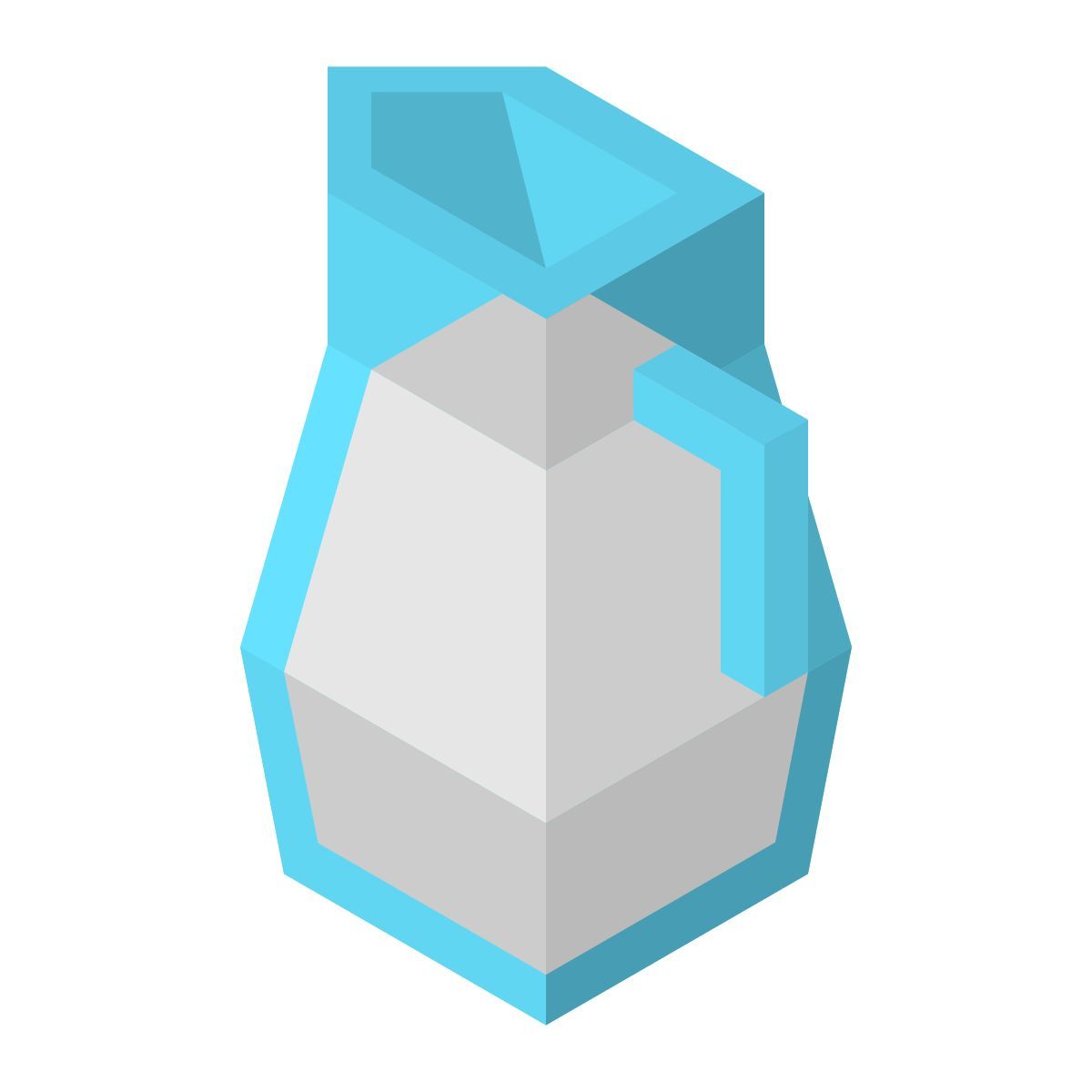 isometric color style 牛奶 icon