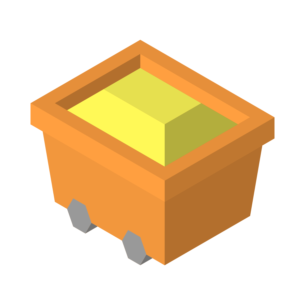 isometric color style mine cart icon