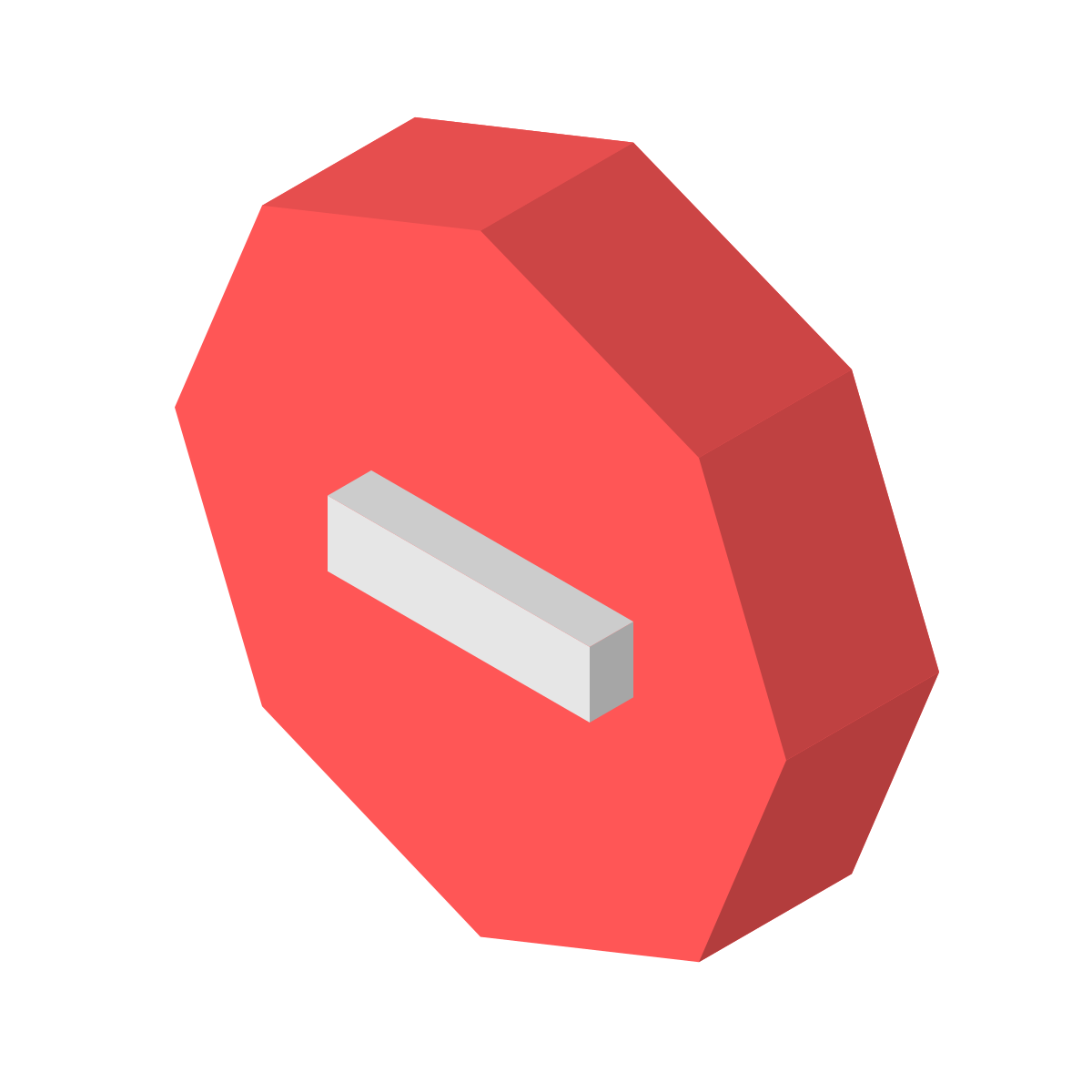 isometric color style minus icon